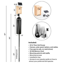 Load image into Gallery viewer, Bird Houses with Mounting Poles and Cameras