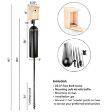 Load image into Gallery viewer, Bird Houses with Mounting Poles
