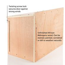 Load image into Gallery viewer, Twisting screw lock and unfinished African Mahogany wood