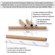 Charger l'image dans la galerie, Maison pour abeilles WHITEHORSE – tubes de 6 po