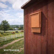 Cargar imagen en el visor de la galería, Brown bat house mounted on a barn