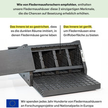 Laden Sie das Bild in den Galerie-Viewer, WHITEHORSE Bat House (4 Compartments) - Black