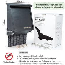 Laden Sie das Bild in den Galerie-Viewer, WHITEHORSE Bat House (4 Compartments) - Black