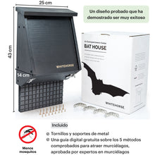 Cargar imagen en el visor de la galería, WHITEHORSE Bat House (4 Compartments) - Black