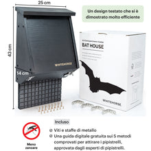 Carica l'immagine nel visualizzatore di Gallery, WHITEHORSE Bat House (4 Compartments) - Black