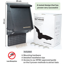 Load image into Gallery viewer, WHITEHORSE Bat House (4 Compartments) - Black