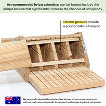 Load image into Gallery viewer, WHITEHORSE Bat House (4 Compartments) - Natural Cedar