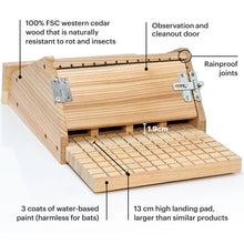 Load image into Gallery viewer, WHITEHORSE Bat House (4 Compartments) - Natural Cedar
