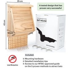 Load image into Gallery viewer, WHITEHORSE Bat House (4 Compartments) - Natural Cedar
