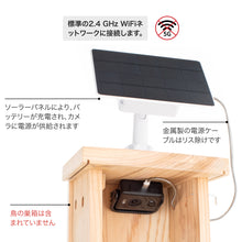 Load image into Gallery viewer, WHITEHORSE Solar Powered Camera for Bird Houses