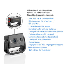 Ladda upp bild till gallerivisning, WHITEHORSE Solar Powered Camera for Bird Houses