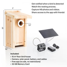 Load image into Gallery viewer, WHITEHORSE Bird House with Camera