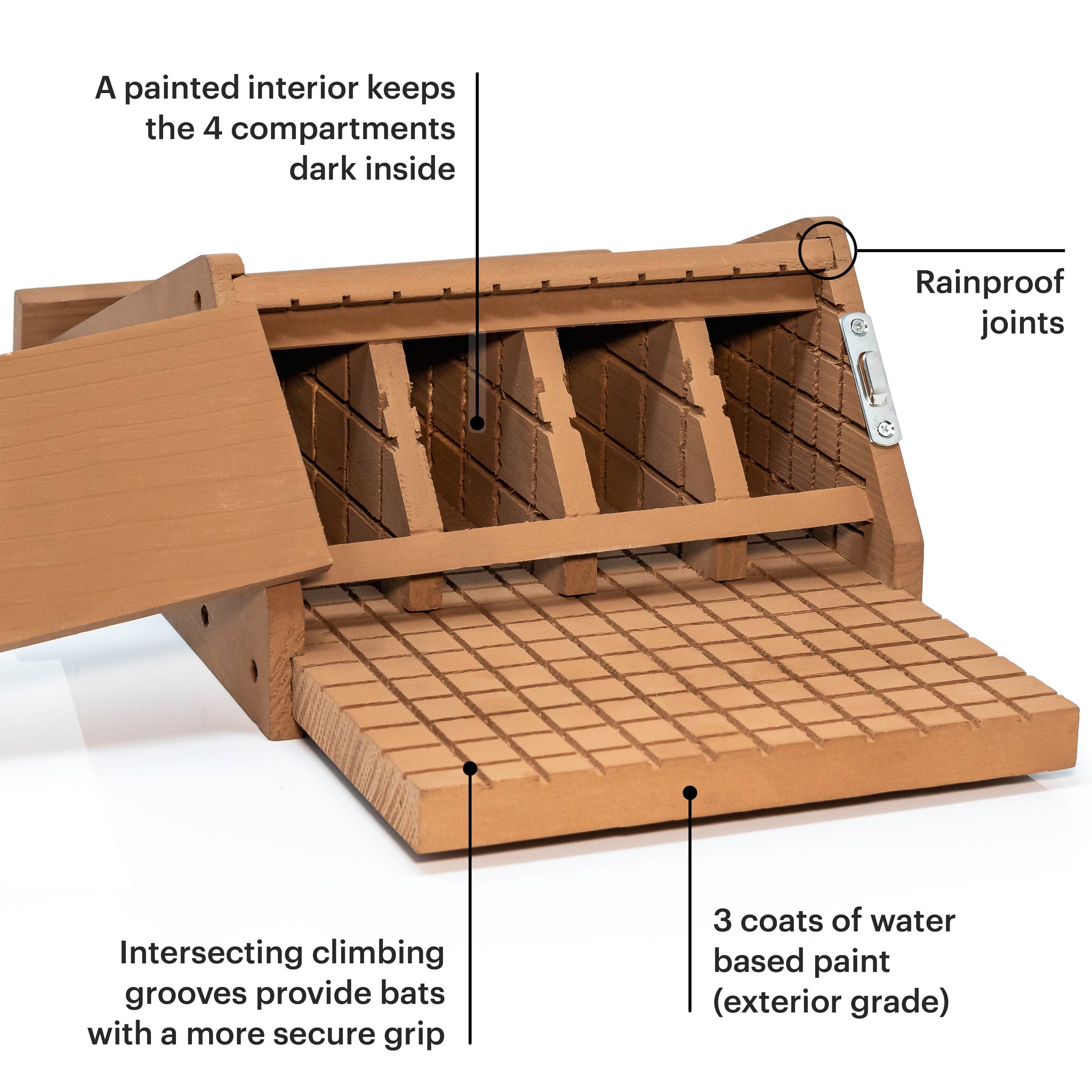 planted perfect bat house Bat House (4 Compartments) – WhitehorseShop
